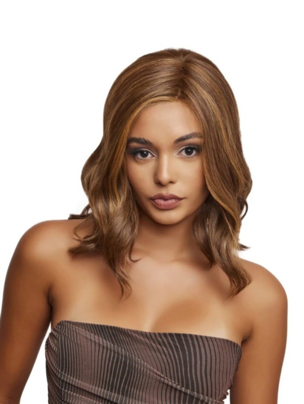 Rene of Paris Panache Wavez Realistic Wavy Wig In Marble Brown